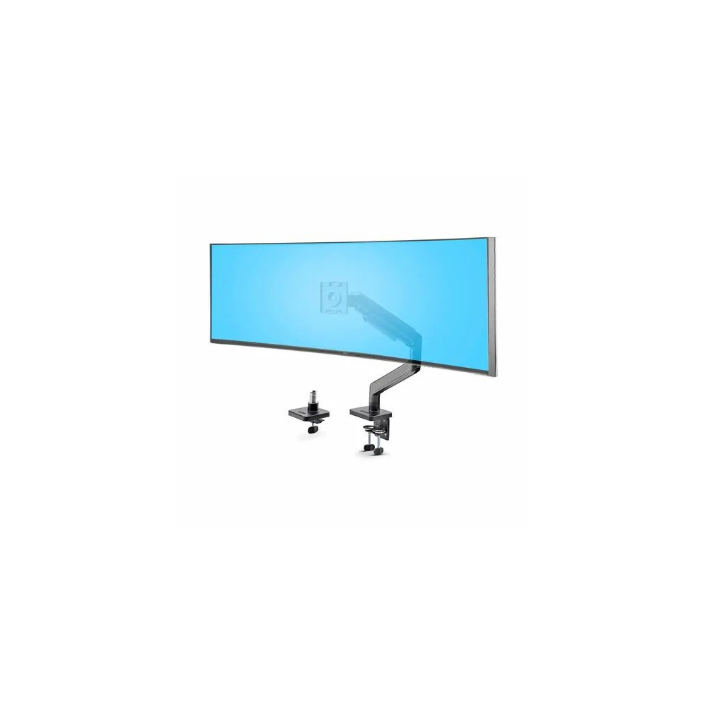 StarTech H1M1AG1-MONITOR-ARM Monitor Desk Mount for up to 49in 32:9 Ultrawide Curved Screen, Mechanical Spring Arm, C-Clamp/Grommet, Max Weight 44lb/20kg - Monitor Desk Mount for up to 49in 32:9 ultrawide curved screens - VESA 75x75/100x100 - Me - Image 2
