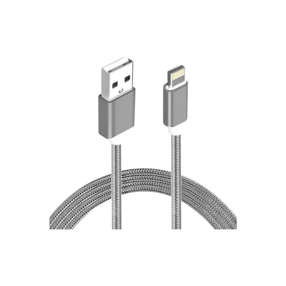 Astrotek AT-USBLIGHTNINGW-1M 1m USB Lightning Data Sync Charger Grey White Color Cable for iPhone X 9 8 7S 7 Plus 6S 6 Plus 5 5S iPad Air Mini iPod - Image 1