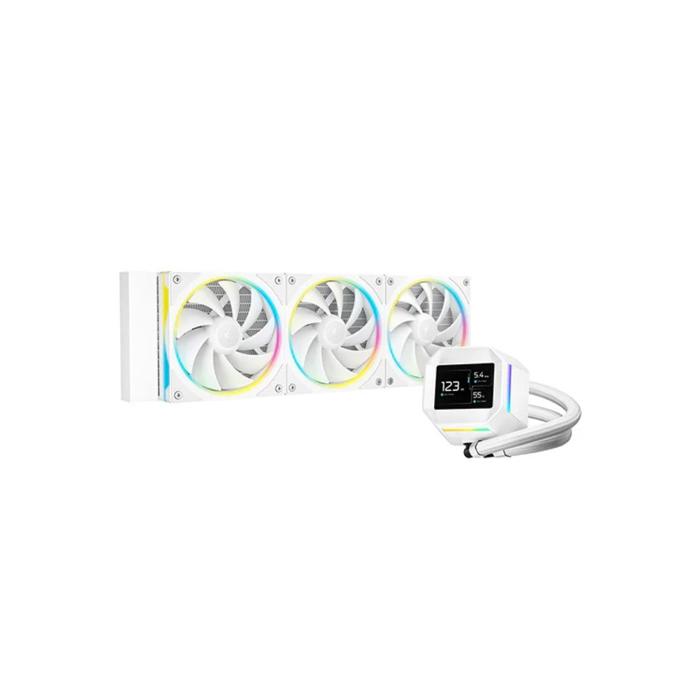 DEEPCOOL R-LM360-WHDMMC-1 LM360 ARGB Liquid Cooler Mini LCD Screen, 2.4' IPS, 320×240 Resolution , Intel LGA1851/1700/1200 + More, AMD AM5/AM4 - Image 1