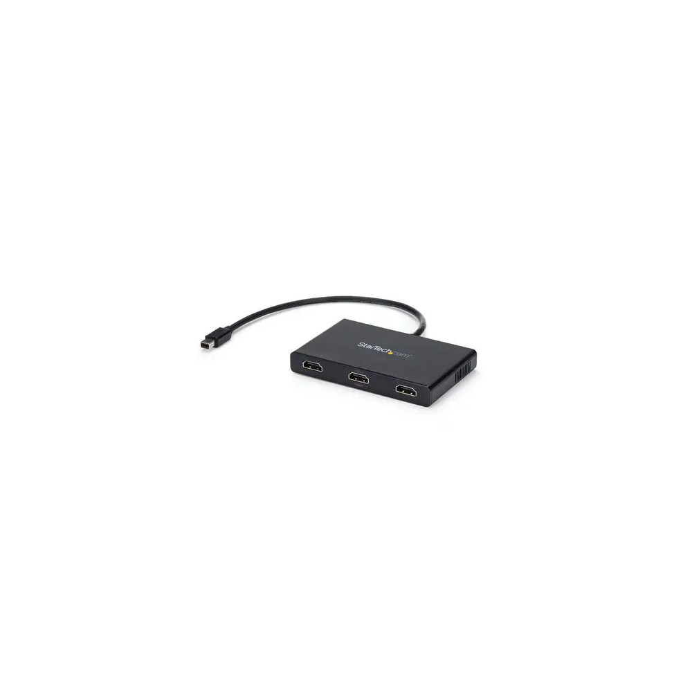 StarTech MSTMDP123HD Signal Splitter - Plastic - 30 Hz to 60 Hz - 3840 × 2160 - 15.20 m Maximum Operating Distance - DisplayPort - 3 x HDMI Out - Image 2