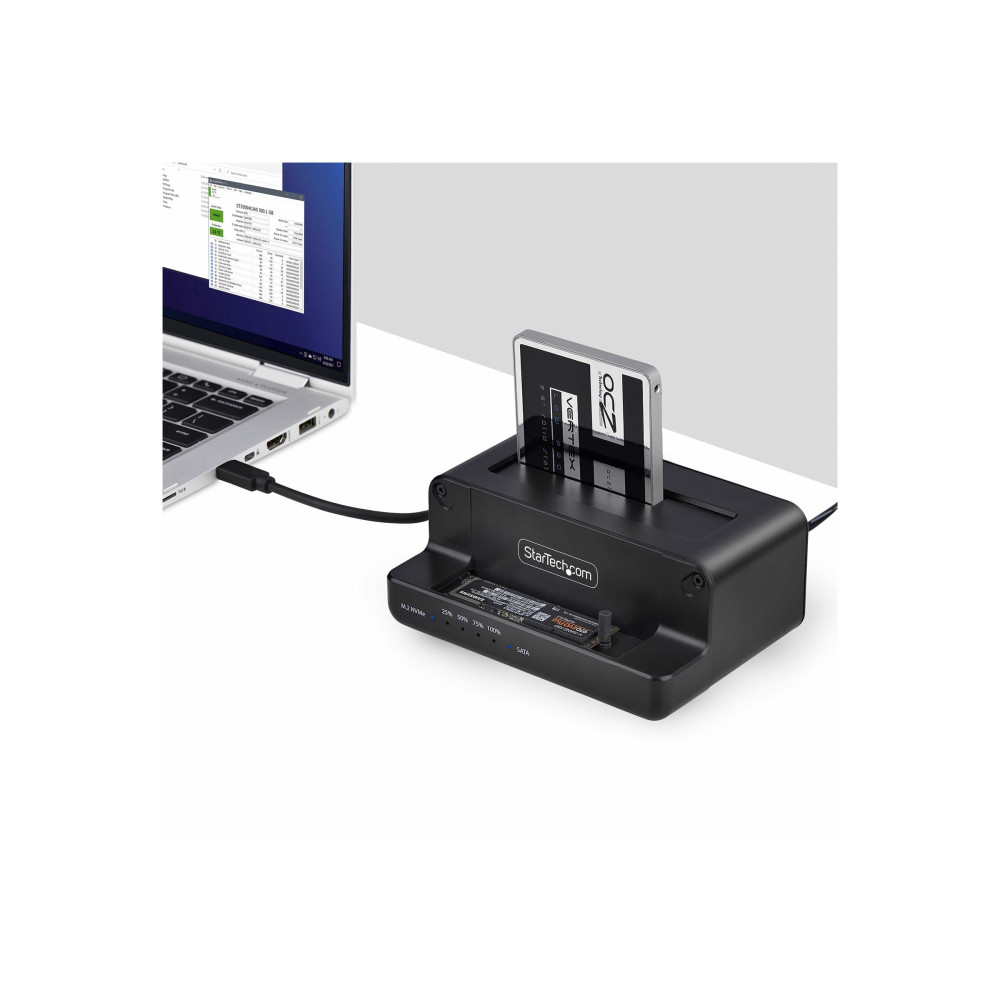 StarTech N2-M2-SSD-DUPLICATOR M.2 NVME TO 2.5/3.5" SATA DRIVE DUPLICATOR, DUAL BAY CLONER, 2 YR - Image 6