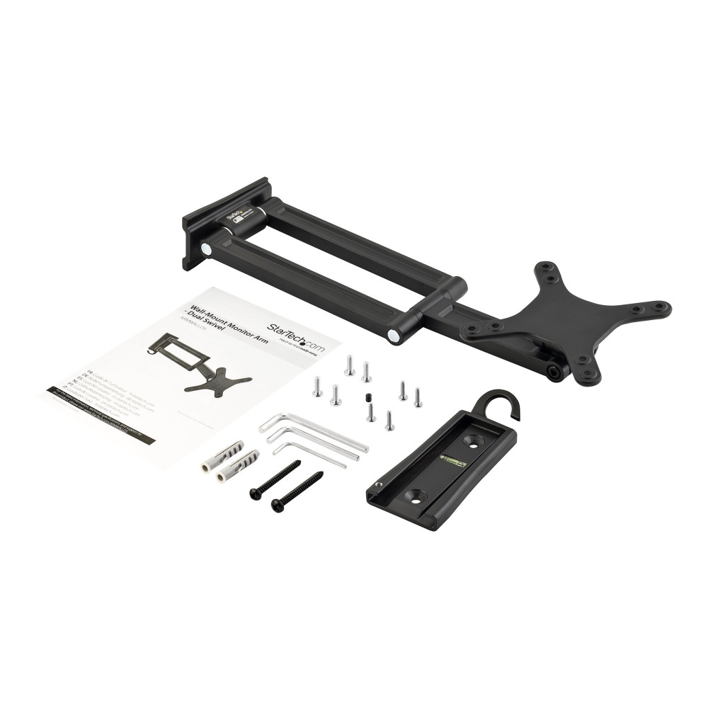 StarTech ARMWALLDS WALL-MOUNT MONITOR ARM - DUAL SWIVEL - FOR UP TO 34" (33.1LB/15KG) DISPLAYS - Image 1
