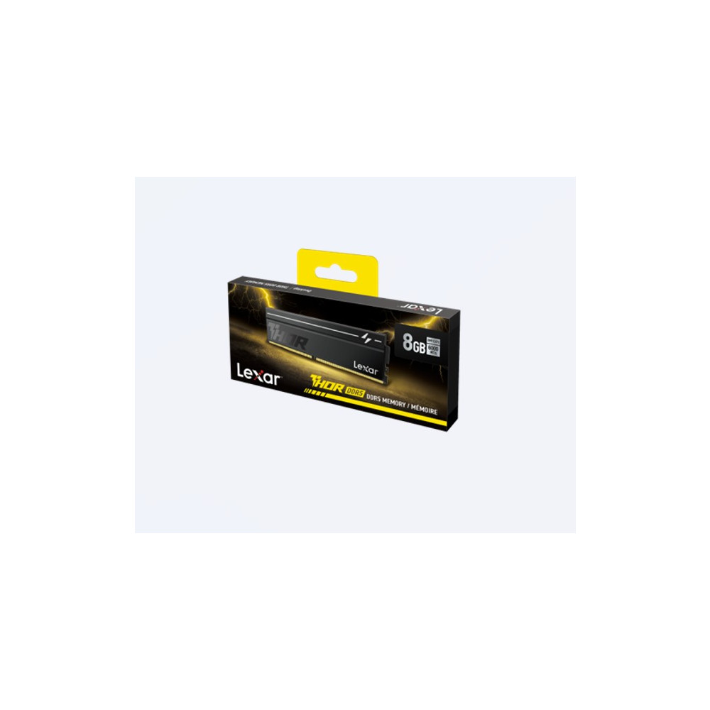 Lexar LD5U08G60C380V-RGS DDR5 UDIMM 8GB 6000 MT/s 1.35V CL38 THOR G2 HEATSINK OC BLACK INTEL XMP 3.0 & AMD EXPO - Image 1