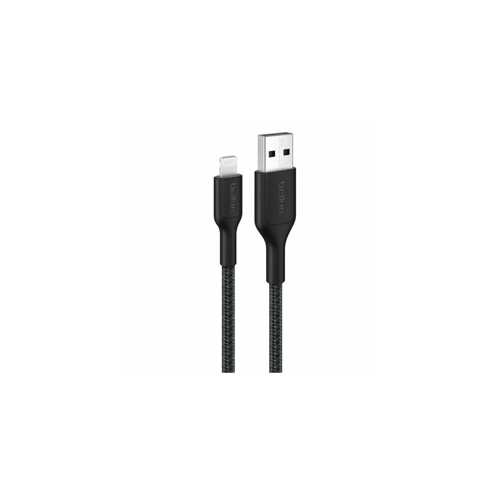 Belkin CAA020FQ2MBK BoostCharge Pro 2 m Lightning/USB Data Transfer Cable - Cable for iPhone, iPad Air, iPad mini, iPad Pro, Charger - First End: 1 x USB Type A - Male - Second End: 1 x Lightning - Male - 480 Mbit/s - MFI - Black - Image 2