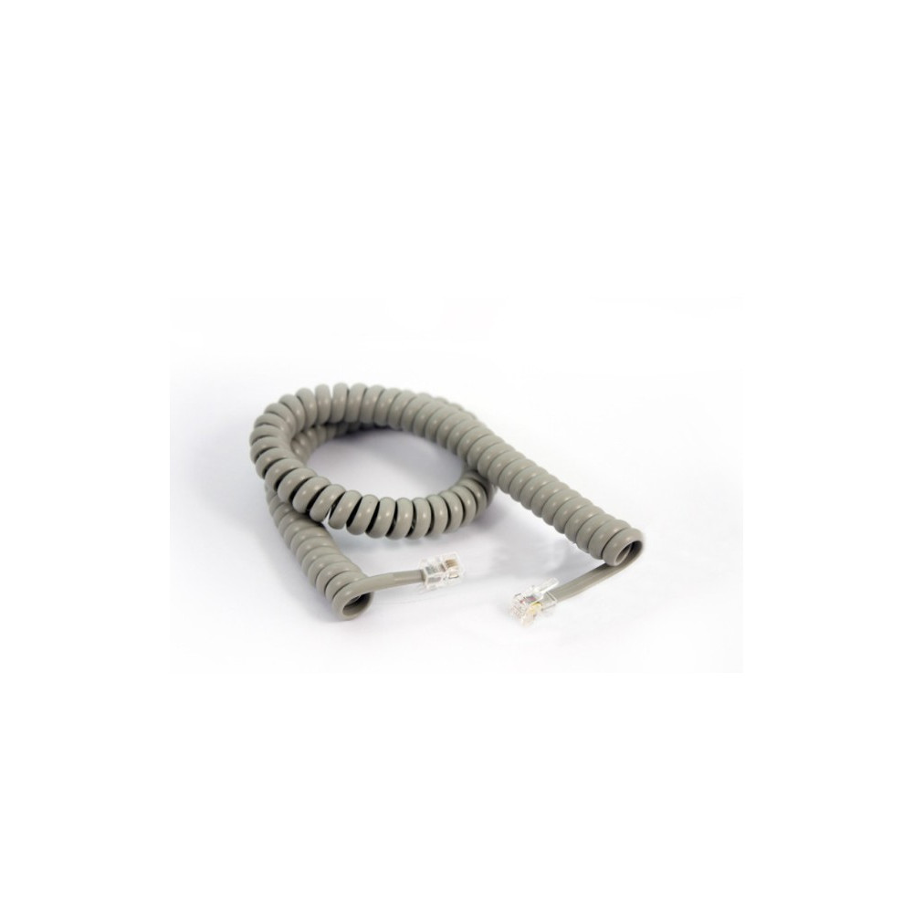 Fanvil LCDAA100019A0 curly cord for V67/V65 series headset, curve，gray, RJ9 - Image 1