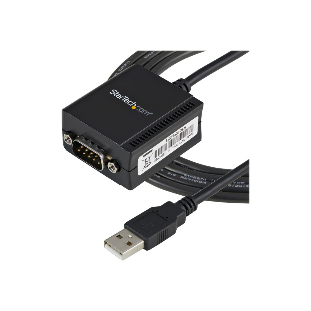 StarTech ICUSB2321F USB TO RS232 DB9 SERIAL ADAPTER, M/M, 1.8M, COM RETENTION, FTDI, 2YR - Image 2