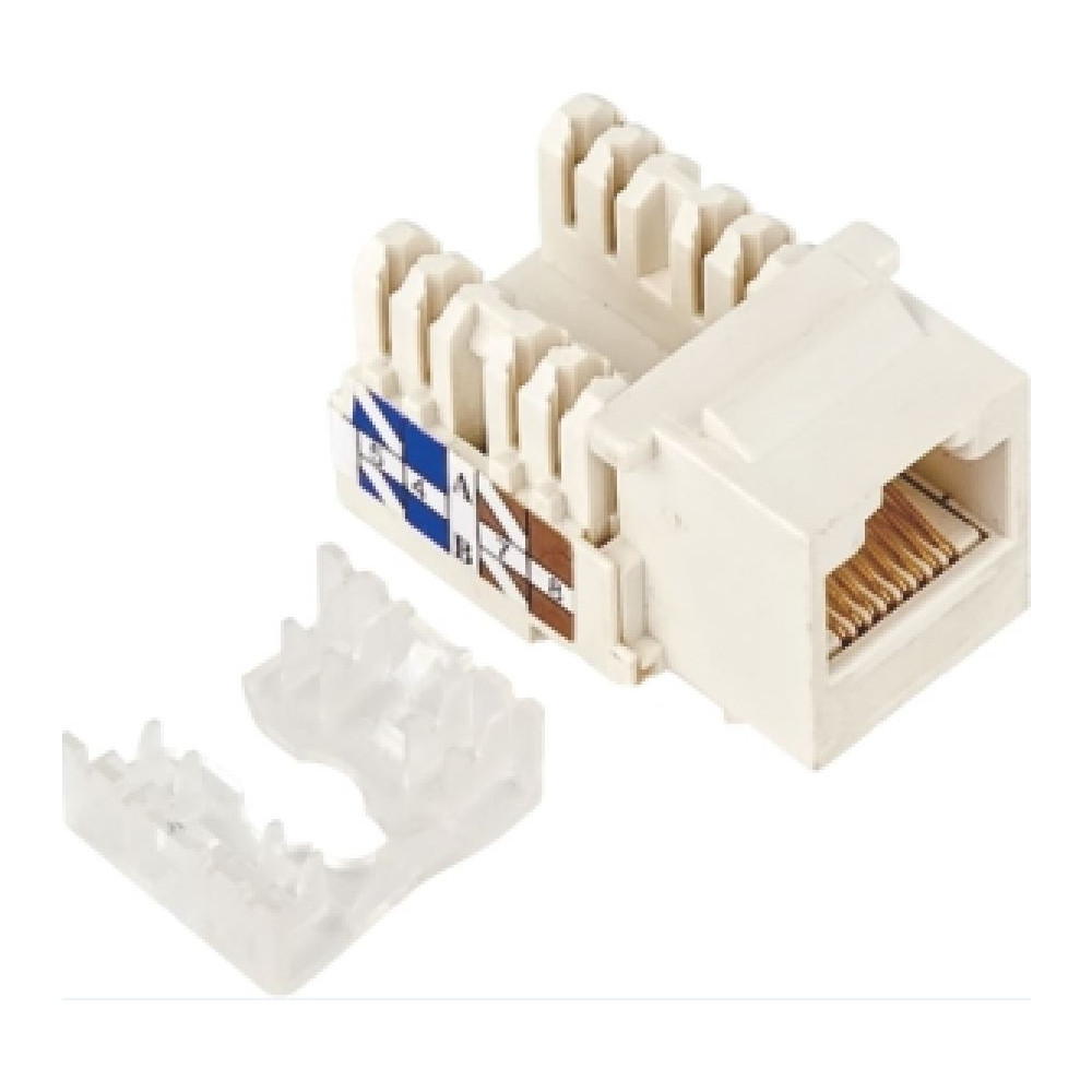 Astrotek ATP-KJ-5E CAT5e UTP Network Keystone Jack for Socket kit 10ps per pack Poly Bag White LS - Image 1
