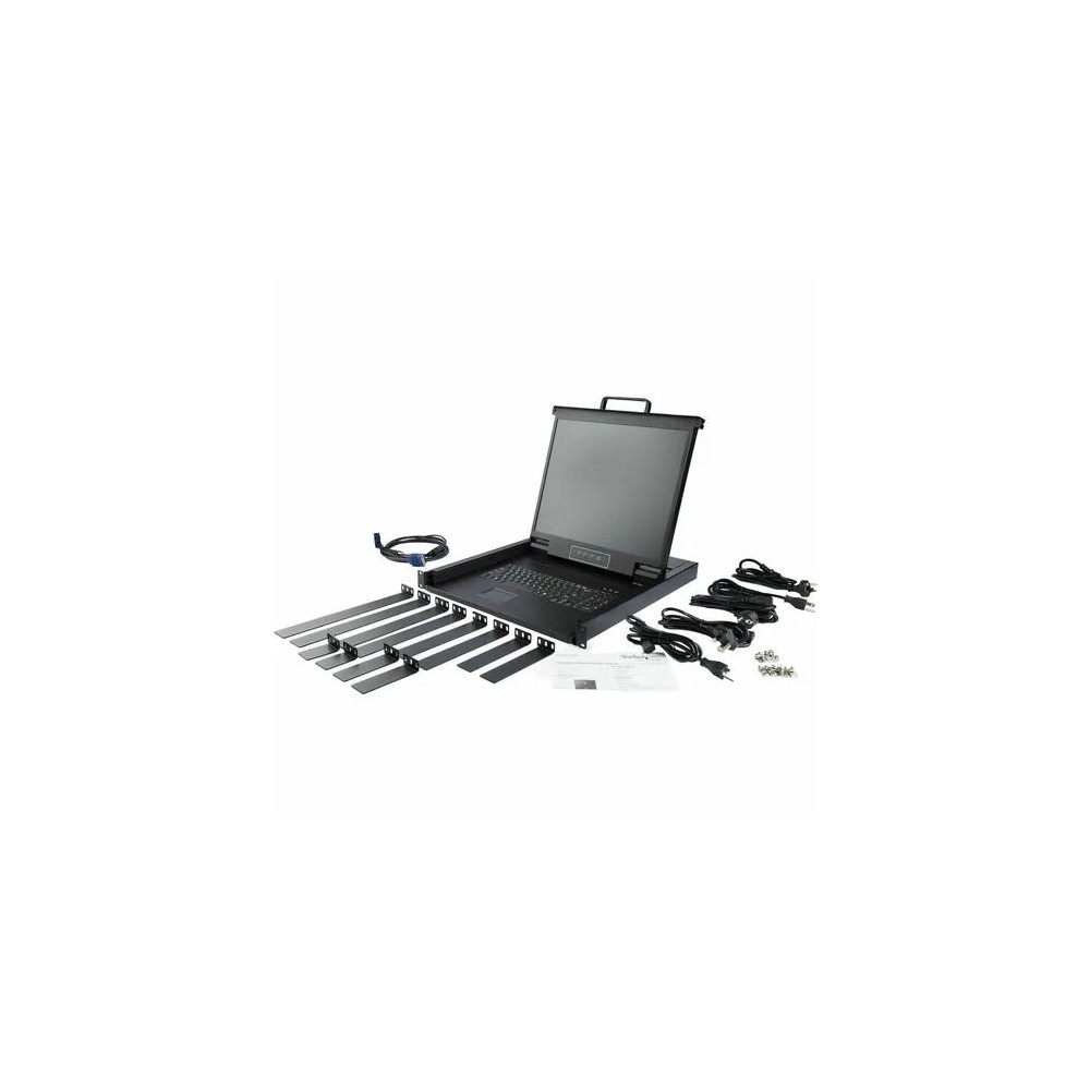 StarTech RKCONS1901 LCD Rack Console - 48.3 cm (19") LCD - SXGA - 1280 x 1024 - 1 x VGA - Keyboard - TouchPad - 1U High - PC - Image 5