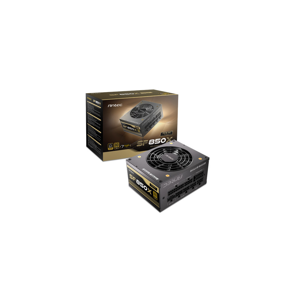 Antec SF850X AU SFX 850w 80+ Gold, Fully-Modular, ATX 3.1, PCI-E 5.1, 92mm Silent Fan, Japanese Caps, Zero RPM, Compact Power Supply, PSU,7 Years Warranty 2024 - Image 1