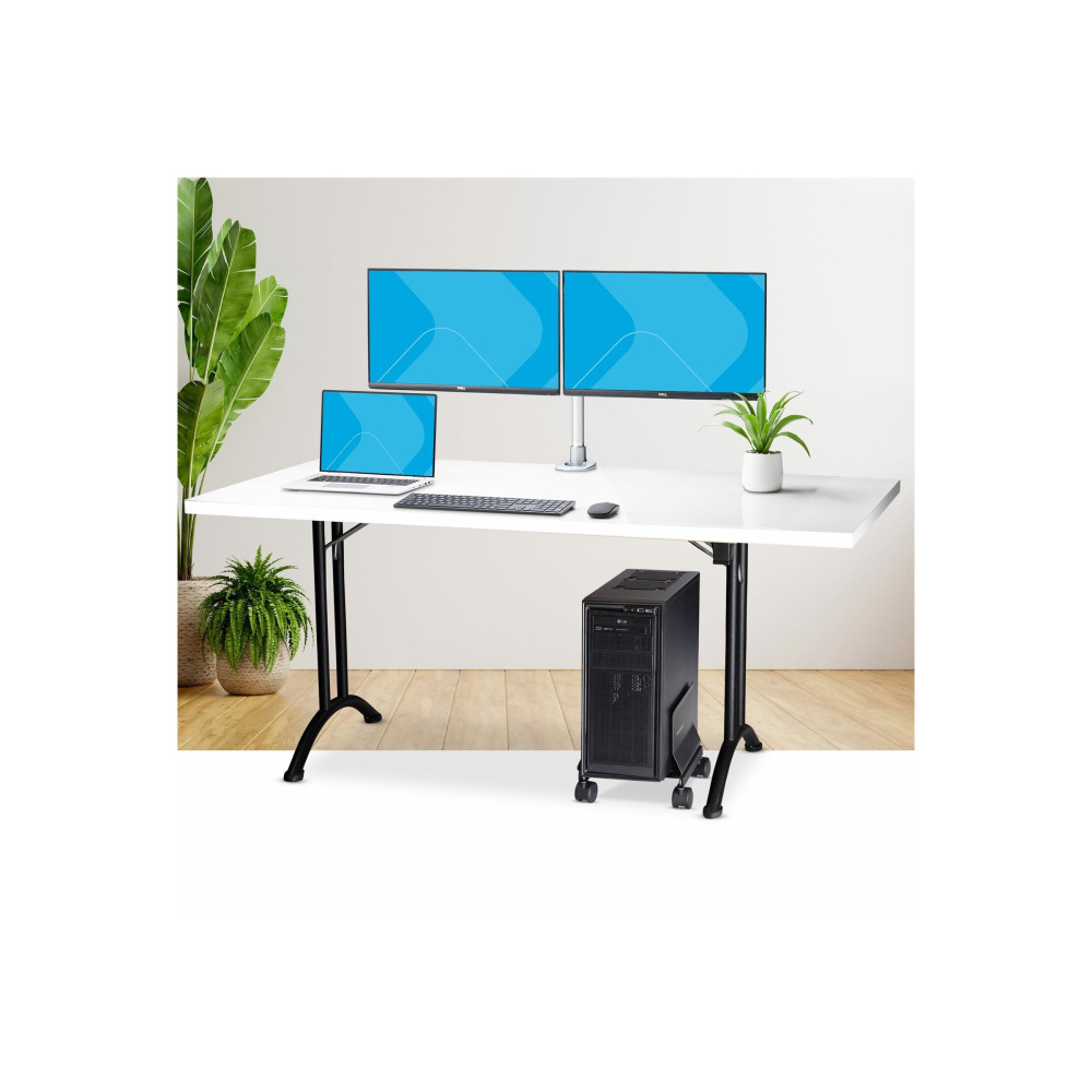 StarTech CPUMOBILESTND COMPUTER TOWER CART, ROLLING MOBILE CPU CADDY ON WHEELS/CASTERS, MAX LOAD 46. - Image 4
