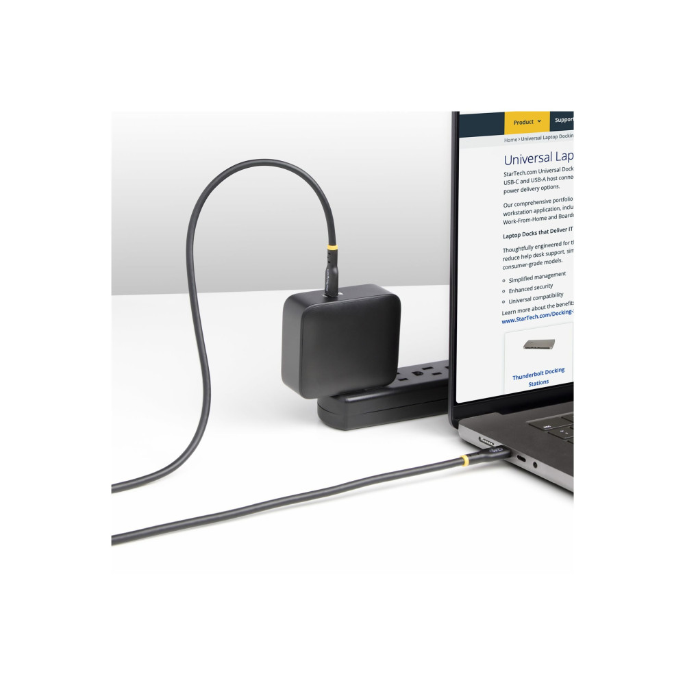 StarTech USB2EPR4M 13FT (4M) USB-C CHARGING CABLE, CHARGE & SYNC, 240W (5A) PD EPR, USB 2.0 LAPTOP C - Image 5