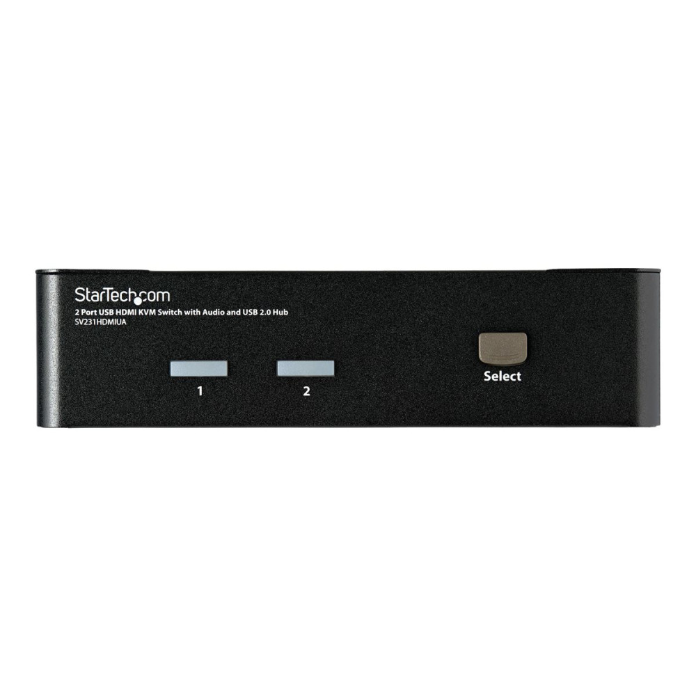 StarTech SV231HDMIUA 2 PORT KVM SWITCH, SINGLE DISPLAY, HDMI(3), USB(4), AUDIO, NO CABLES - Image 1