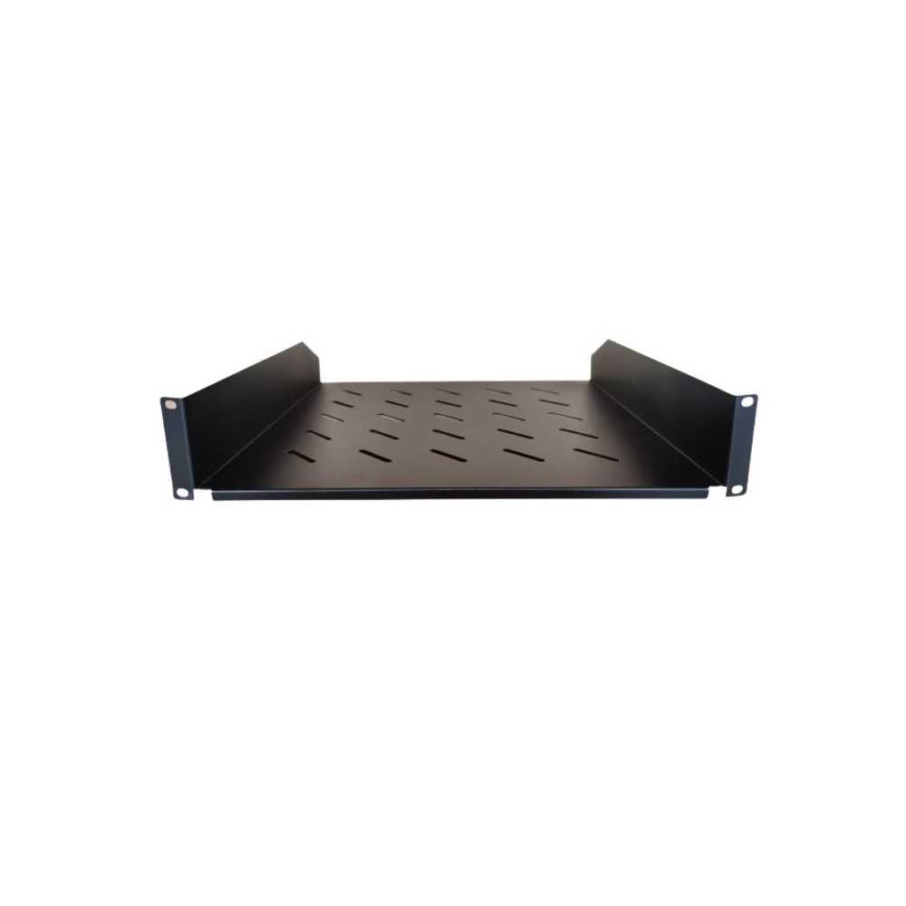 LDR WB-CA-17-45 Cantilever 2U 275mm Deep Shelf Recommended for 19' 450/550mm Deep Cabinet - Black Metal Contruction - Image 1