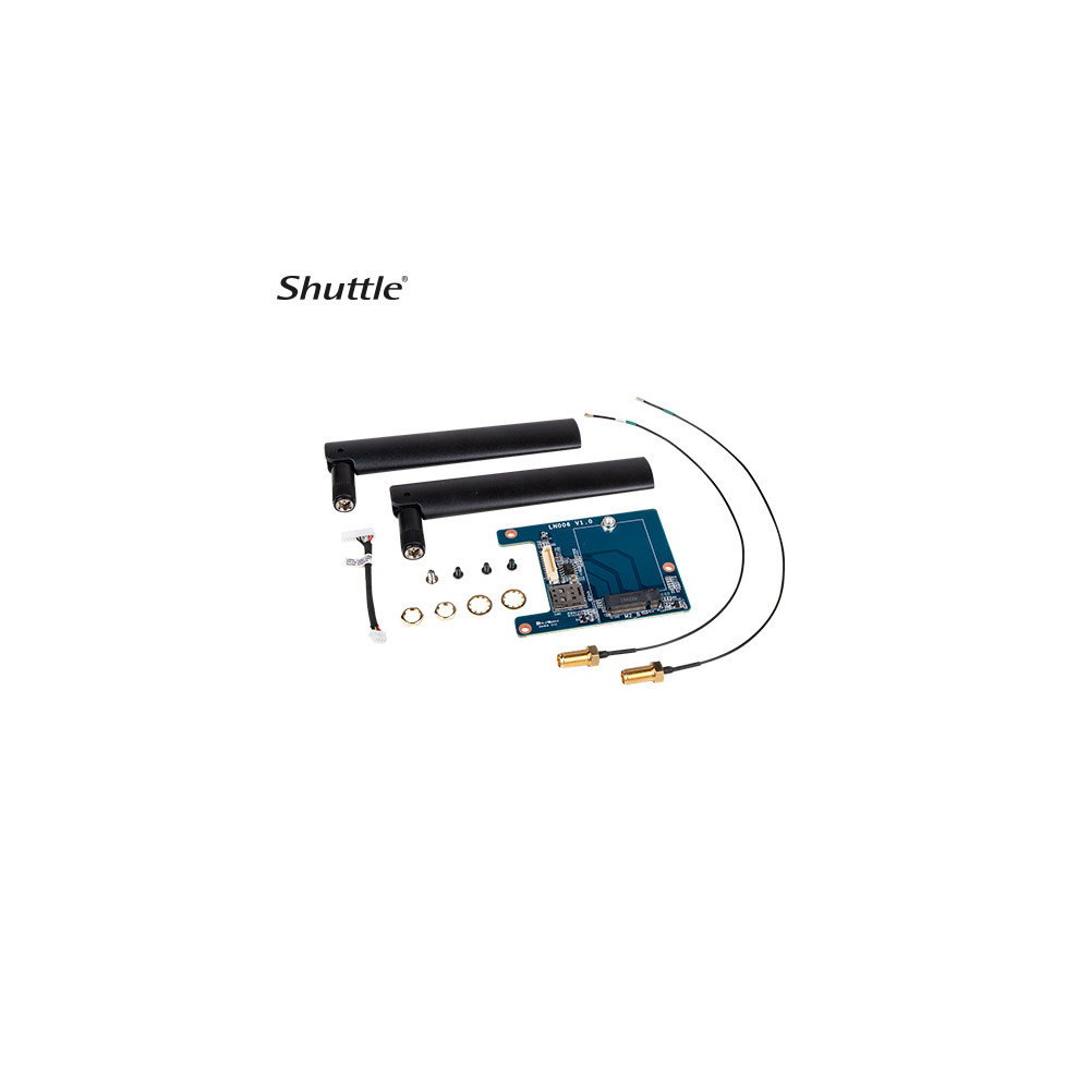 Shuttle WWN03 M.2 adapter, antennas and cables for M.2 LTE modules for DS20U series, DH32U series, DH470, DL20N series, DH610, DH670, DH610S, XH510G2 - Image 1