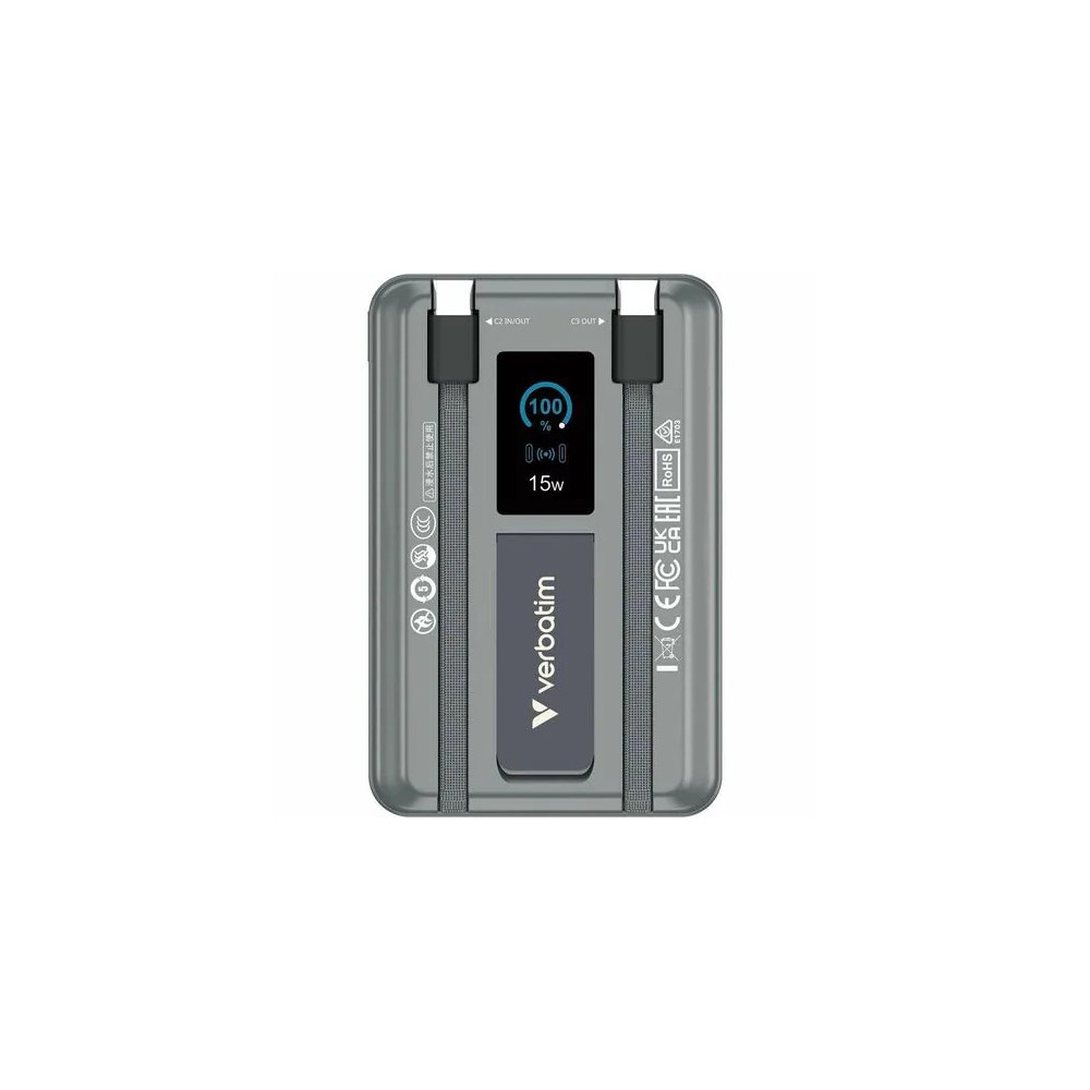Verbatim 32272 TWO CABLE 10 000MAH POWER BANK DISPLAY - Image 3