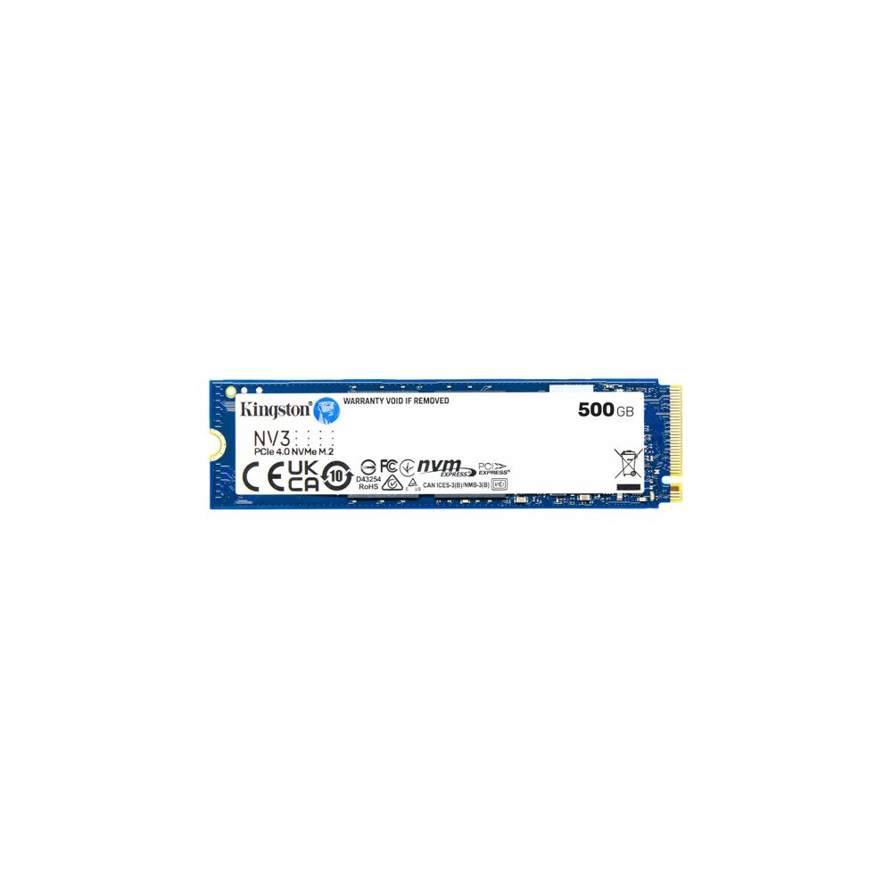 Kingston SNV3S/500G SNV3S NV3 500GB PCle 4.0x4 NVMe M.2 2280 SSD 5000/3000MB/s compaitible Notebook and SFF 5Y Limited - Image 1