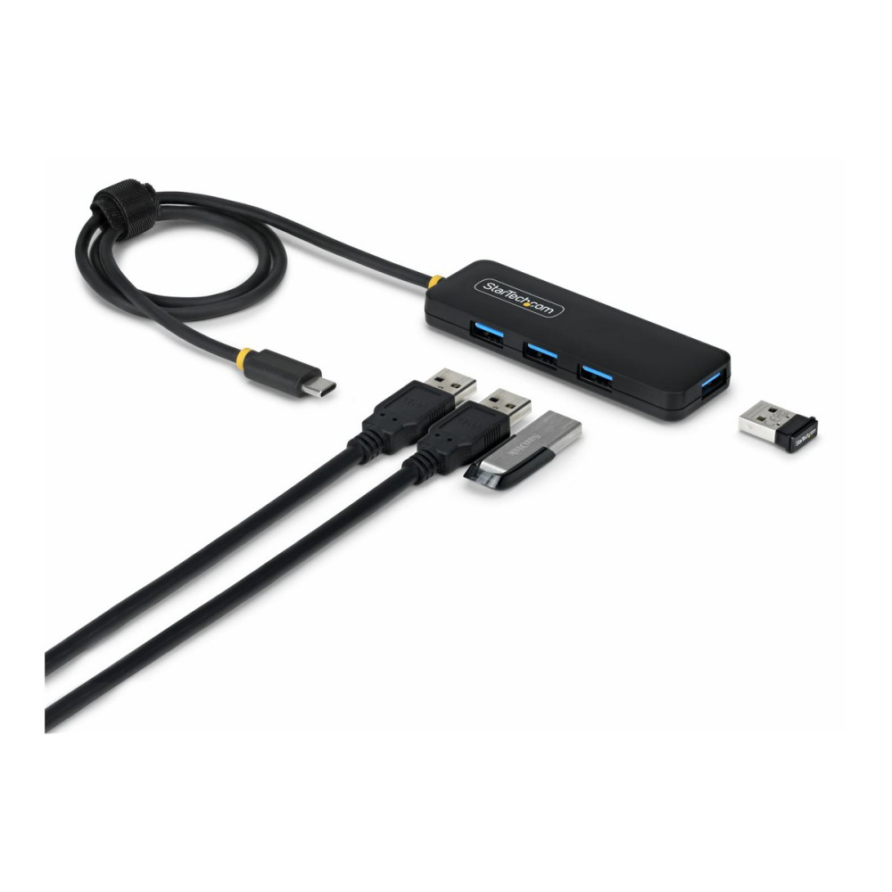 StarTech H5C4A-USB-HUB-2 4-PORT USB-C HUB, 5GBPS, USB-C TO 4X USB-A, BUS POWERED, 2 YR - Image 1