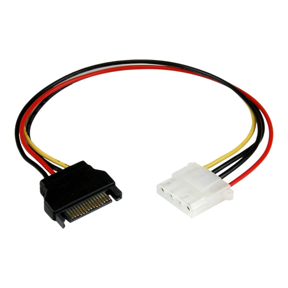 StarTech LP4SATAFM12 30CM SATA 15 PIN TO LP4 POWER CABLE ADAPTER, M/F, LIFTETIME WTY - Image 1