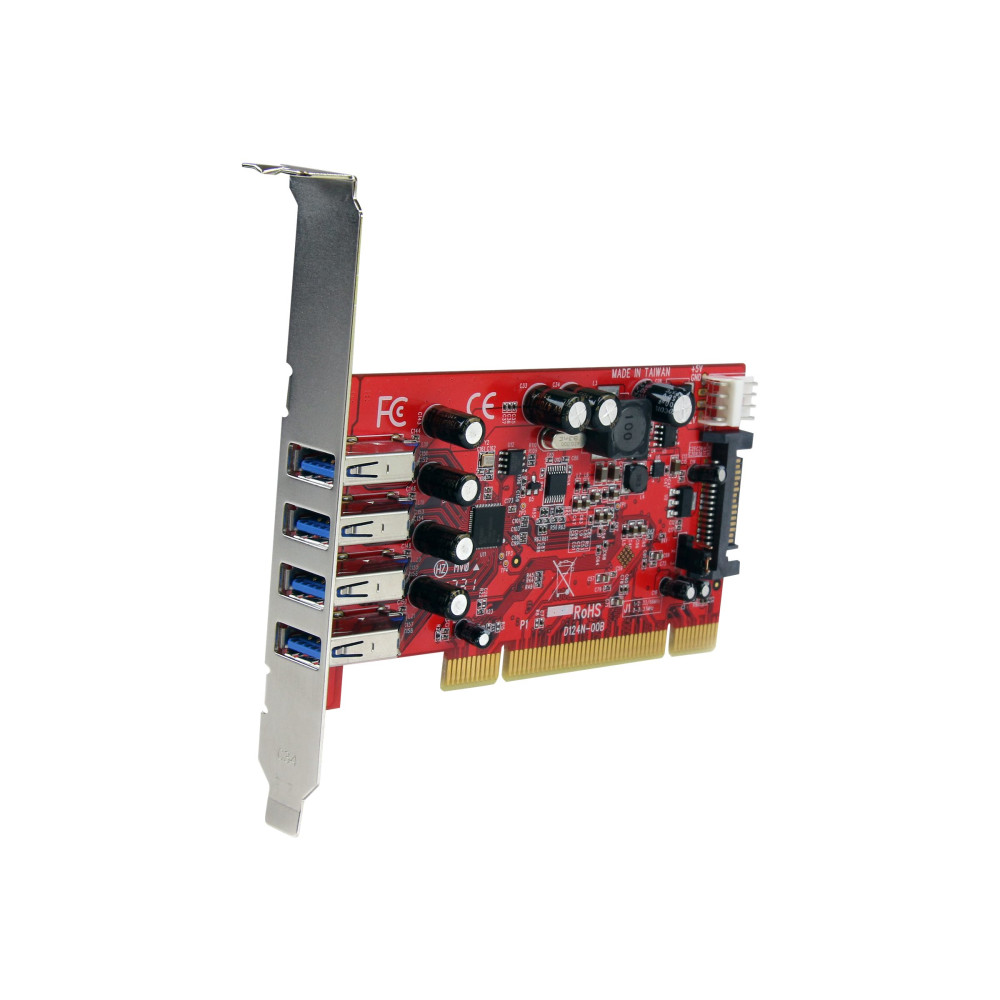 StarTech PCIUSB3S4 4 PORT PCI SUPERSPEED (5GBPS) USB 3.0 ADAPTER CARD WITH SATA / SP4 POWER - TA - Image 2