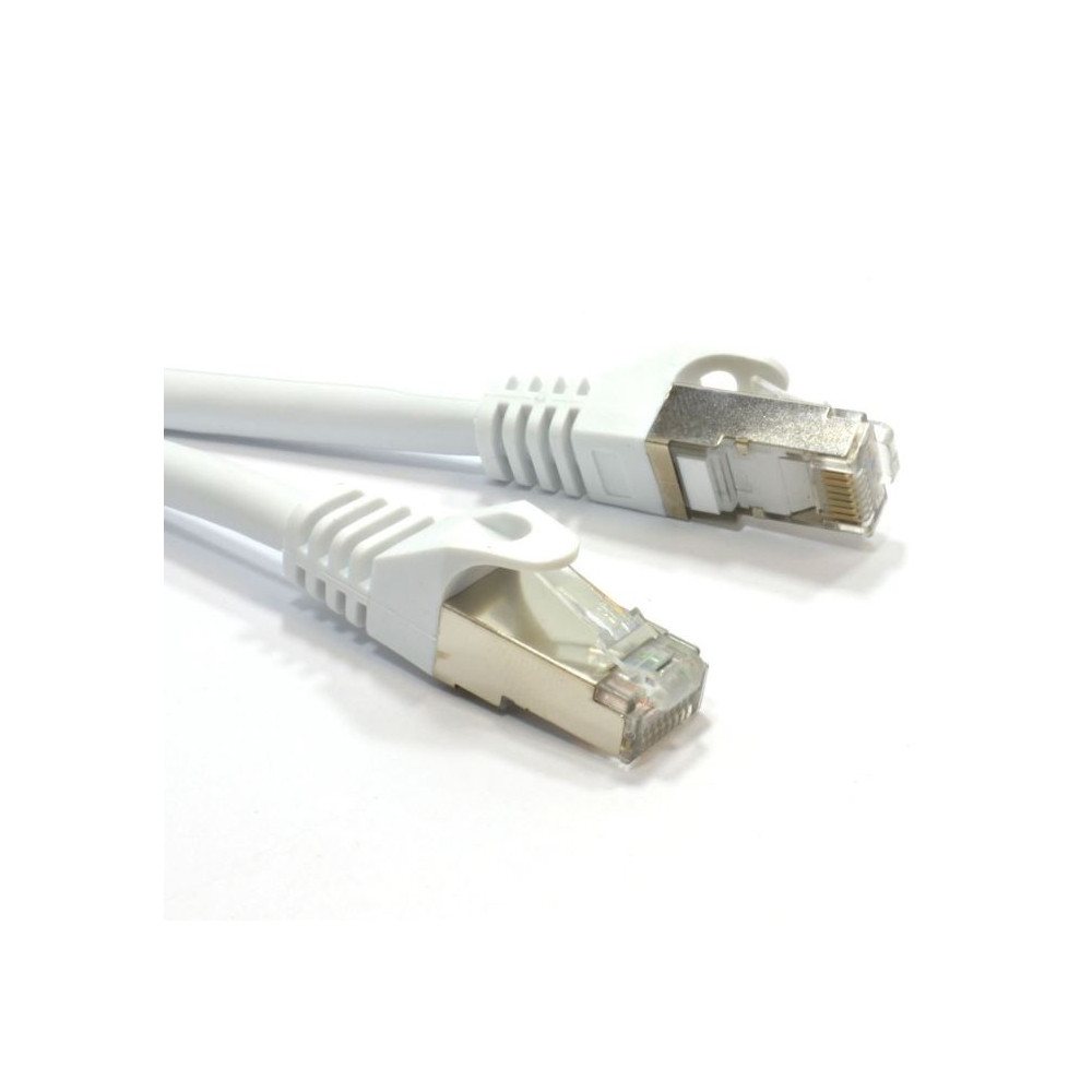 Astrotek AT-RJ45GRF6A-10M CAT6A Shielded Cable 10m Grey/White Color 10GbE RJ45 Ethernet Network LAN S/FTP LSZH Cord 26AWG PVC Jacket - Image 1