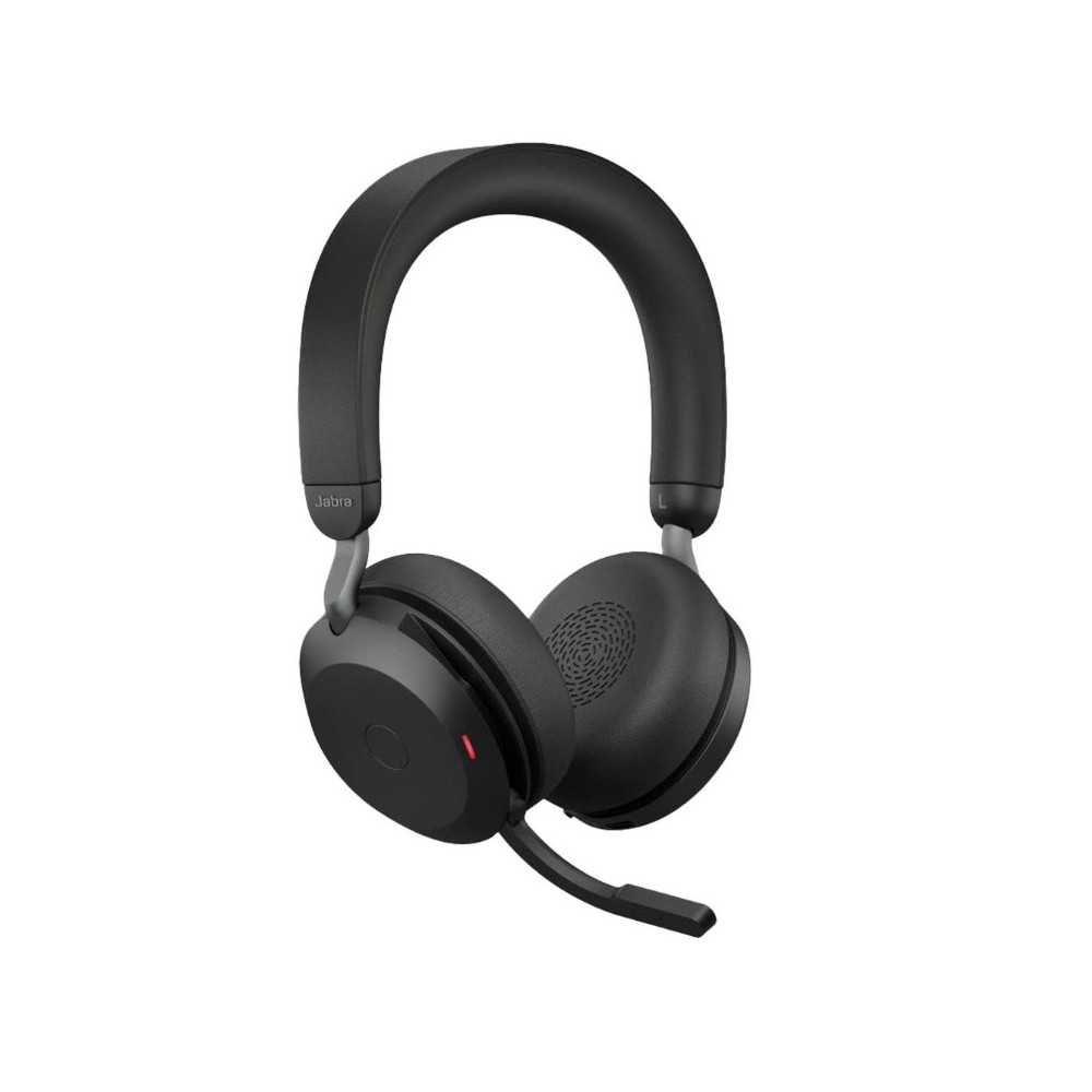 Jabra 27599-999-999 Evolve2 75 USB-A Link380a MS Stereo Black, 8-Mic Technology, 36 Hours Battery & Fast Charge, Dual-Foam Tech, Discreet Hide-Away Boom Arm - Image 1