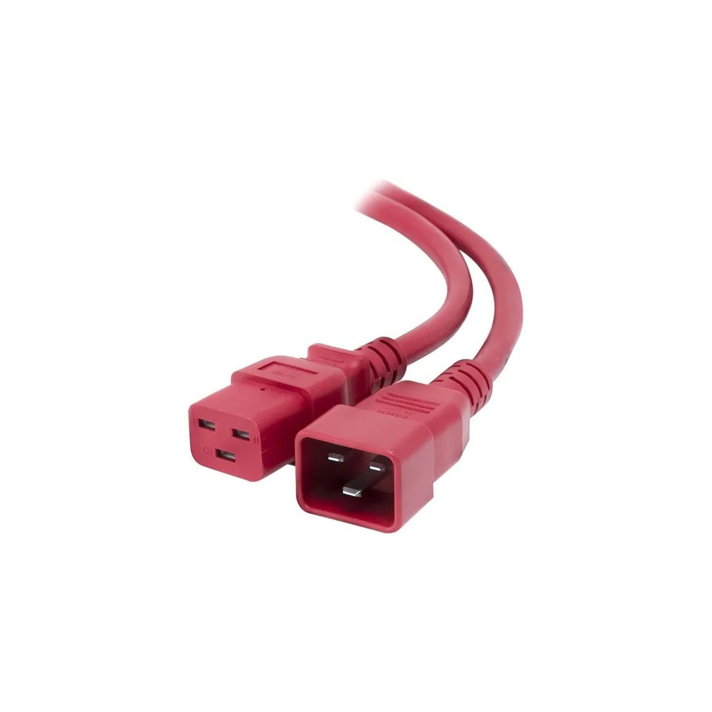 Alogic MF-C19C20-03-RD 3m IEC C19 to IEC C20 Power Extension - Male to Female Cable - RED