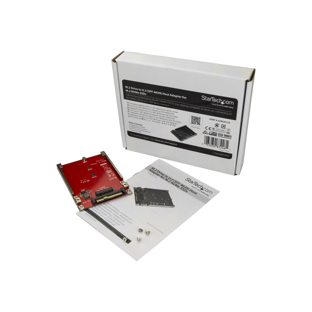 StarTech U2M2E125 M.2 TO U.2 ADAPTER, FOR M.2 PCIE NVMe SSD, 2YR - Image 2