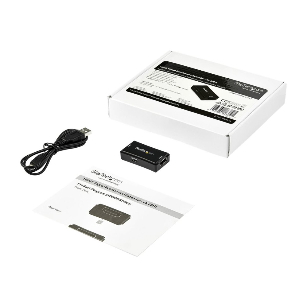 StarTech HDBOOST4K2 HDMI SIGNAL BOOSTER, 4K 60HZ, UP TO 14M, USB POWER, HDMI REPEATER, 2YR - Image 5