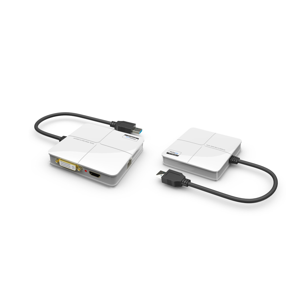 Winstars USBVGAUG39DH1W USB 3.0 Dual Head Display with Gigabit Ethernet Adapter (WS-UG39DH1) - Image 3