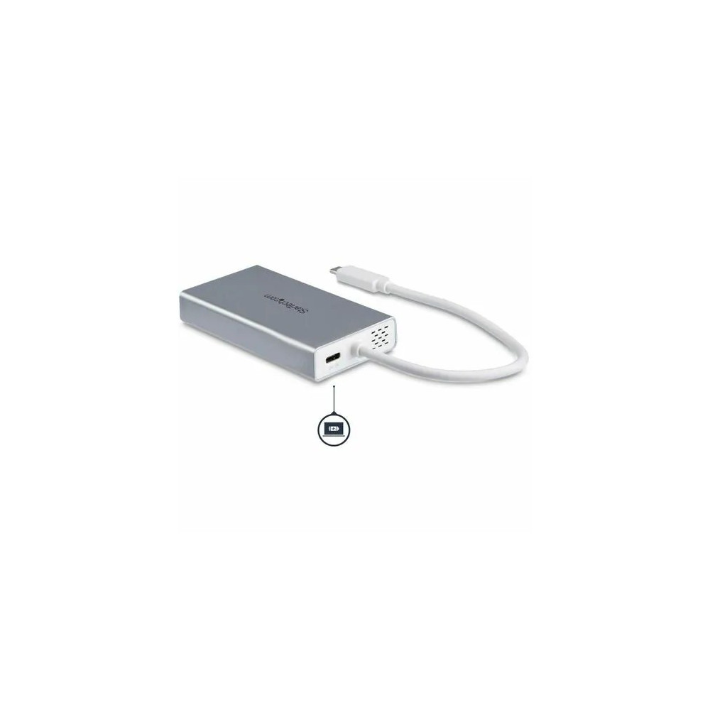StarTech DKT30CHPDW USB Type C Docking Station for Notebook - 60 W Power Supply - Silver, White - 1 Displays Supported - 4K - 4096 x 2160, 3840 x 2160 - 2 x USB Ports - 2 x USB 3.0 - 2 x USB Type-A Ports - USB Type-A - USB Type-C - Network (RJ-4 - Image 5