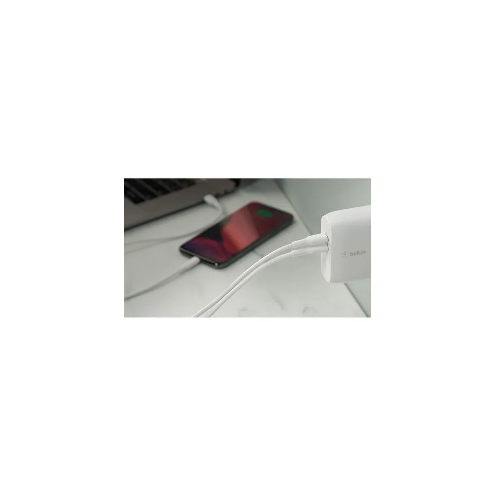 Belkin WCE001AU1MWH DUAL USB-A WALL CHARGER 24W + A TO C CBL - Image 3