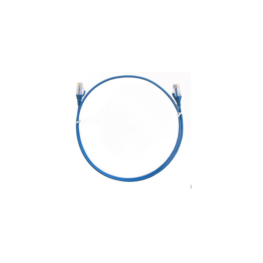 8ware CAT6THINBL-1.5M CAT6 Thin Cable 1.5m / 150cm - Blue Color Premium RJ45 Ethernet Network LAN UTP Patch Cord 26AWG for Data - Image 1