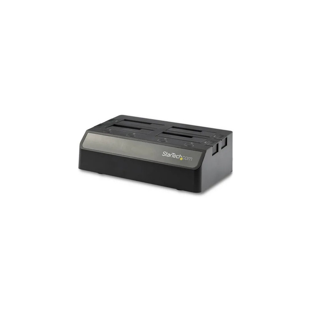 StarTech SDOCK4U313 4-Bay USB to SATA Hard Drive Docking Station, USB 10Gbps, External 2.5/3.5" SSD/HDD Dock, SATA III, Hot-Swap, Top-Loading - Quad-Bay Hard Drive Dock for 2.5" / 3.5" SATA drives; SATA III (6.0 Gbps) HDD/SSD; USB 3.2 Gen 2 (10  - Image 1