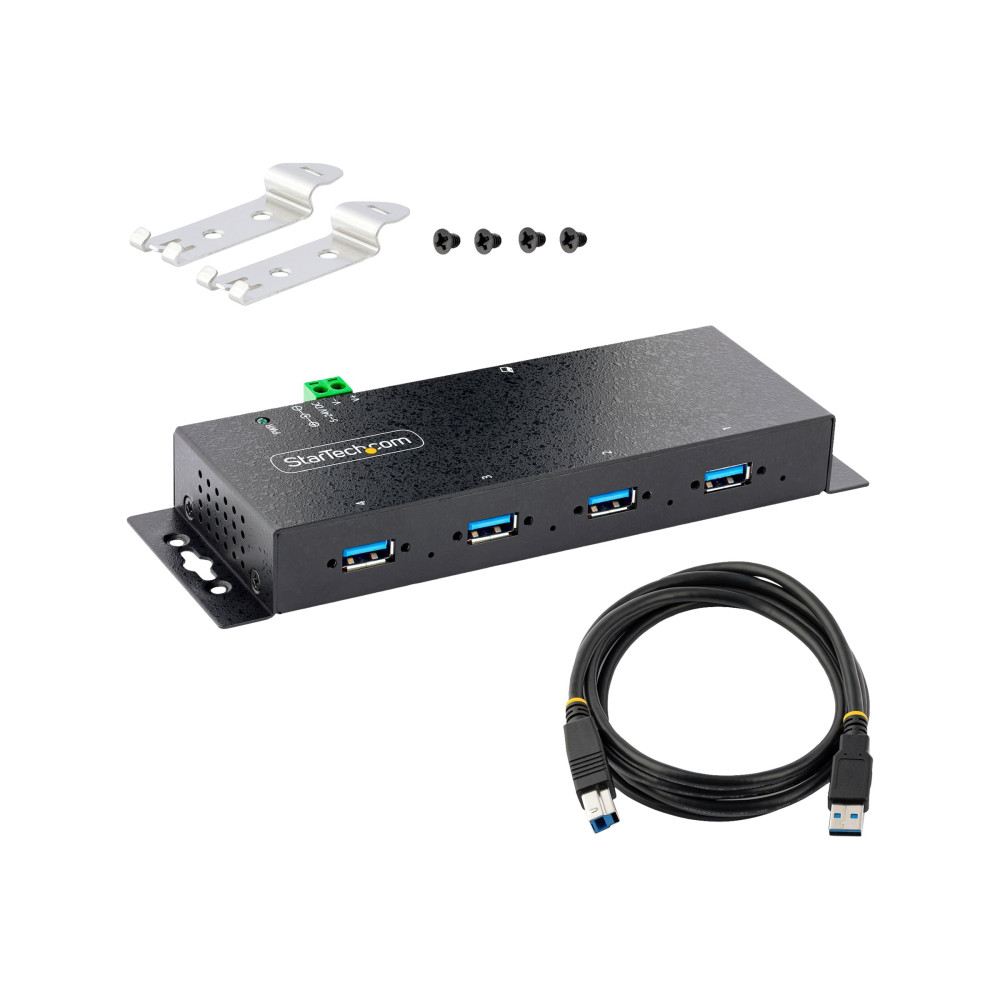 StarTech 5G4AINDNP-USB-A-HUB 4 PORT INDUSTRIAL USB 3.0 5GBPS HUB MOUNTABLE RUGGED USB-A HUB 2YR - Image 1
