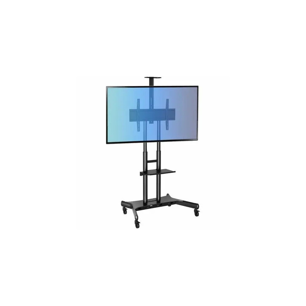 Atdec AD-TVC-75 cart - for large displays to 80" - capacity 75kg (165lb) - height adjustable - Black