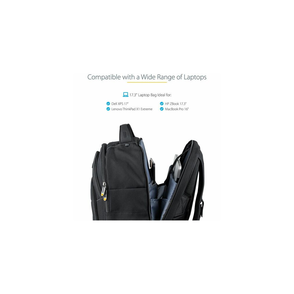 StarTech NTBKBAG173 17.3" LAPTOP BACKPACK, REMOVABLE ACCESSORY CASE, BLACK, LTW - Image 8