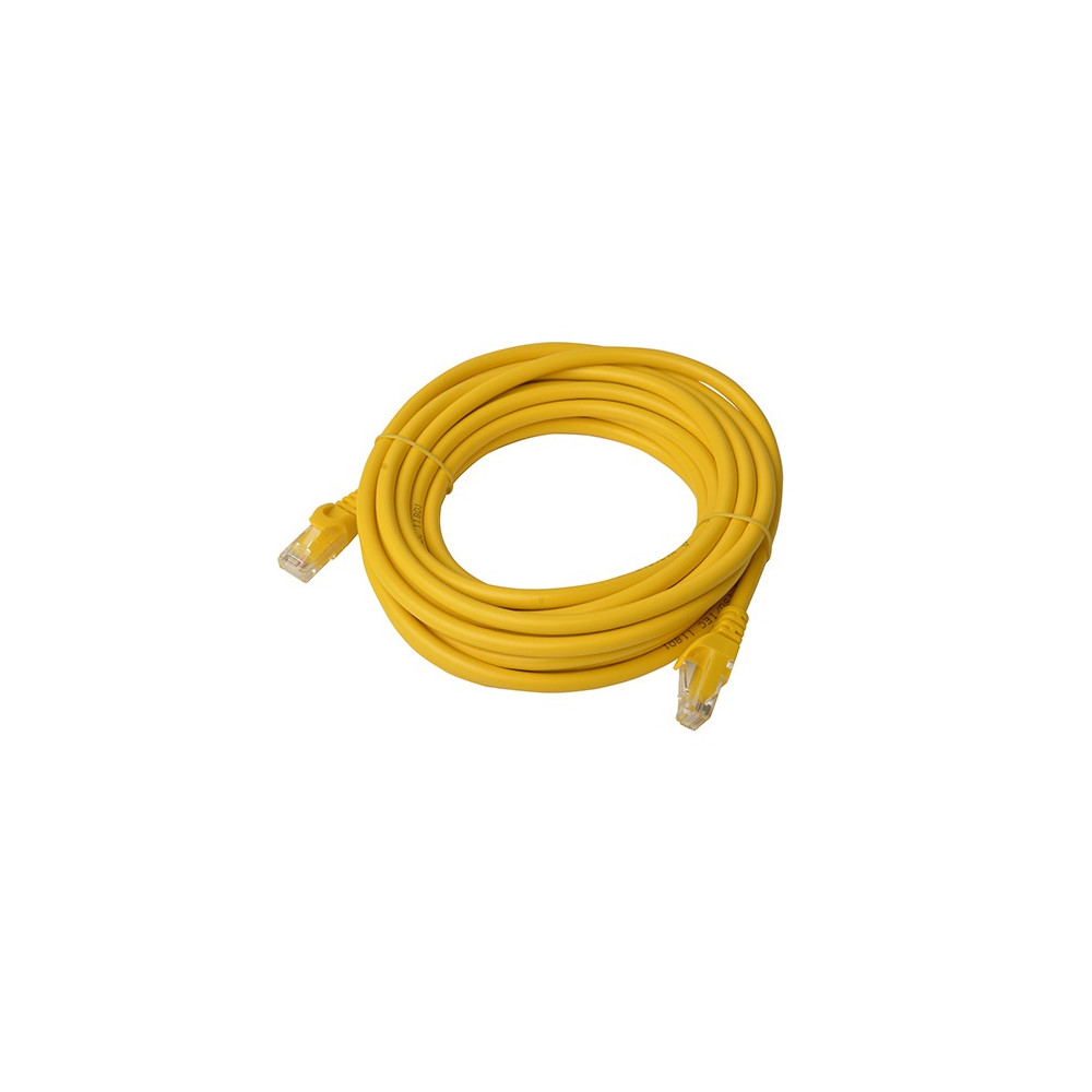 8ware PL6A-5YEL CAT6A Cable 5m - Yellow Color RJ45 Ethernet Network LAN UTP Patch Cord Snagless - Image 1