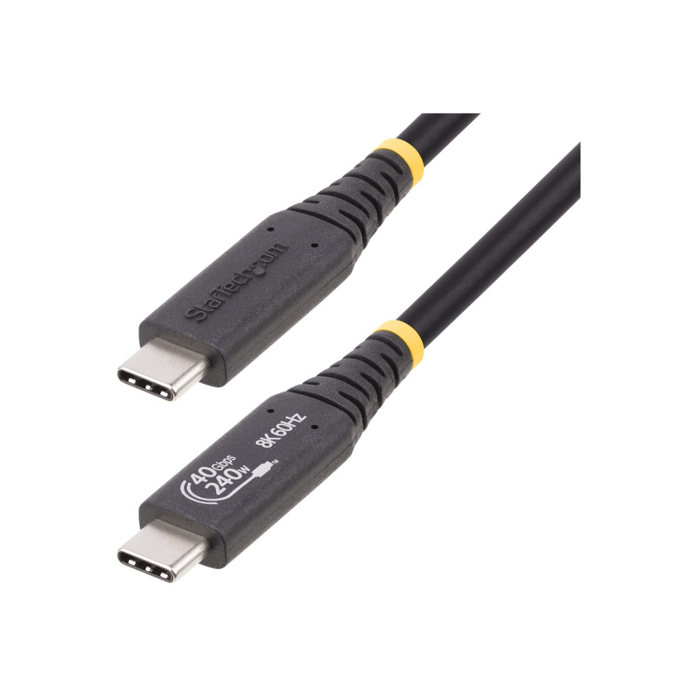 StarTech 1M-40G-USB4-CABLE 3FT (1M) USB4 CABLE 40GBPS, 240W (5A) POWER DELIVERY, 8K 120HZ / 4K 240HZ DP - Image 5