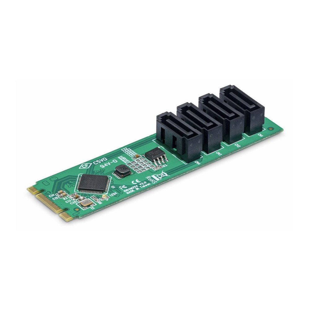StarTech 4P-SATA-M2-ADAPTER 4-PORT M.2 TO SATA ADAPTER CARD, M.2 PCIE 3.0 TO SATA HDD/SSD EXPANSION CARD, - Image 3