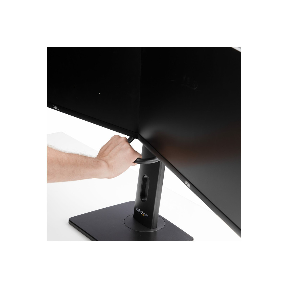 StarTech 2MC1S-MONITOR-STAND CROSSBAR DUAL MONITOR DESK STAND FOR DOUBLE 27-INCH SCREENS, VESA MOUNT 75X75 - Image 5