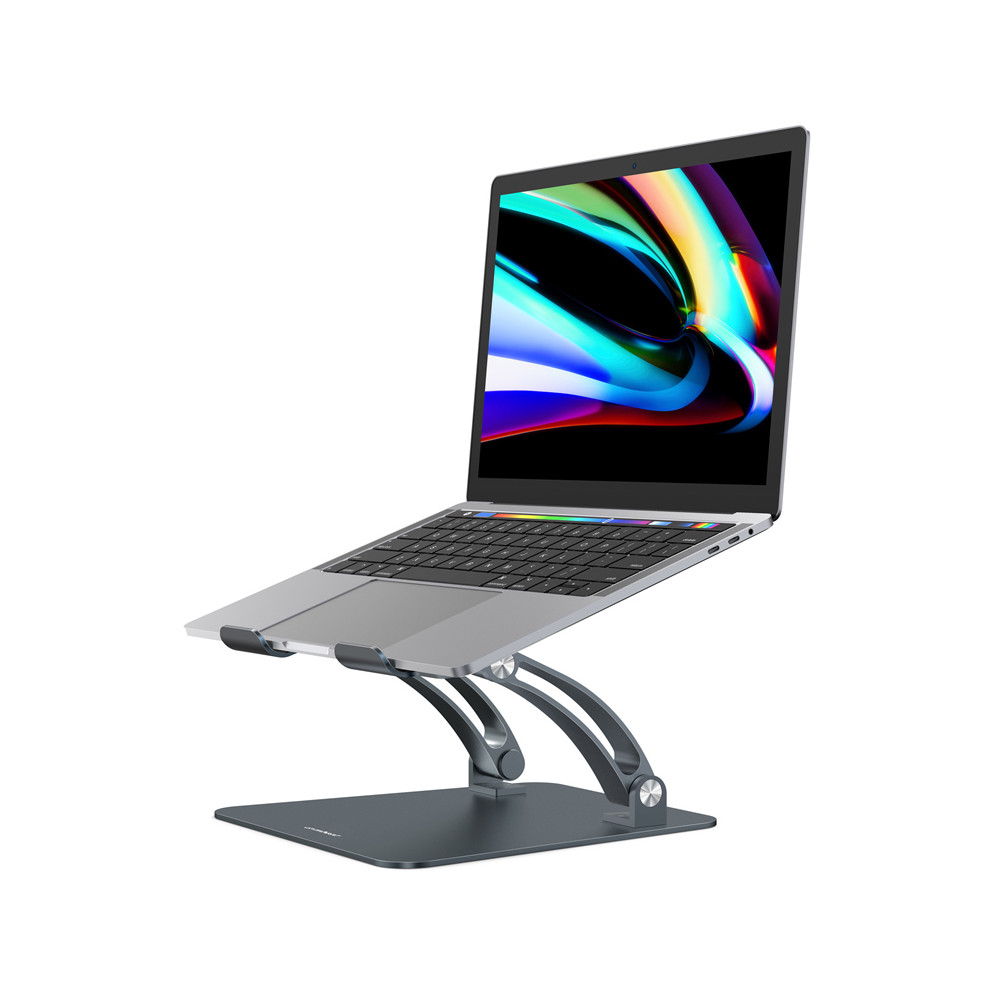 MBEAT MB-STD-S6GRY Stage S6 Adjustable Elevated Laptop and MacBook Stand Elegant and Ergonomic Sleek and Durable Material: Aluminium Alloy - Image 1