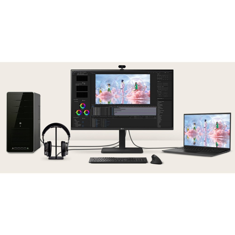 LG 27BA650-B 27' Full HD IPS 100Hz Monitor, 1920x1080, Built-in Power&Speaker, USB-C 65W PD, Reader Mode, Flicker Safe, Versatile Stand Tilt/Height/Swivel/Pivot - Image 1