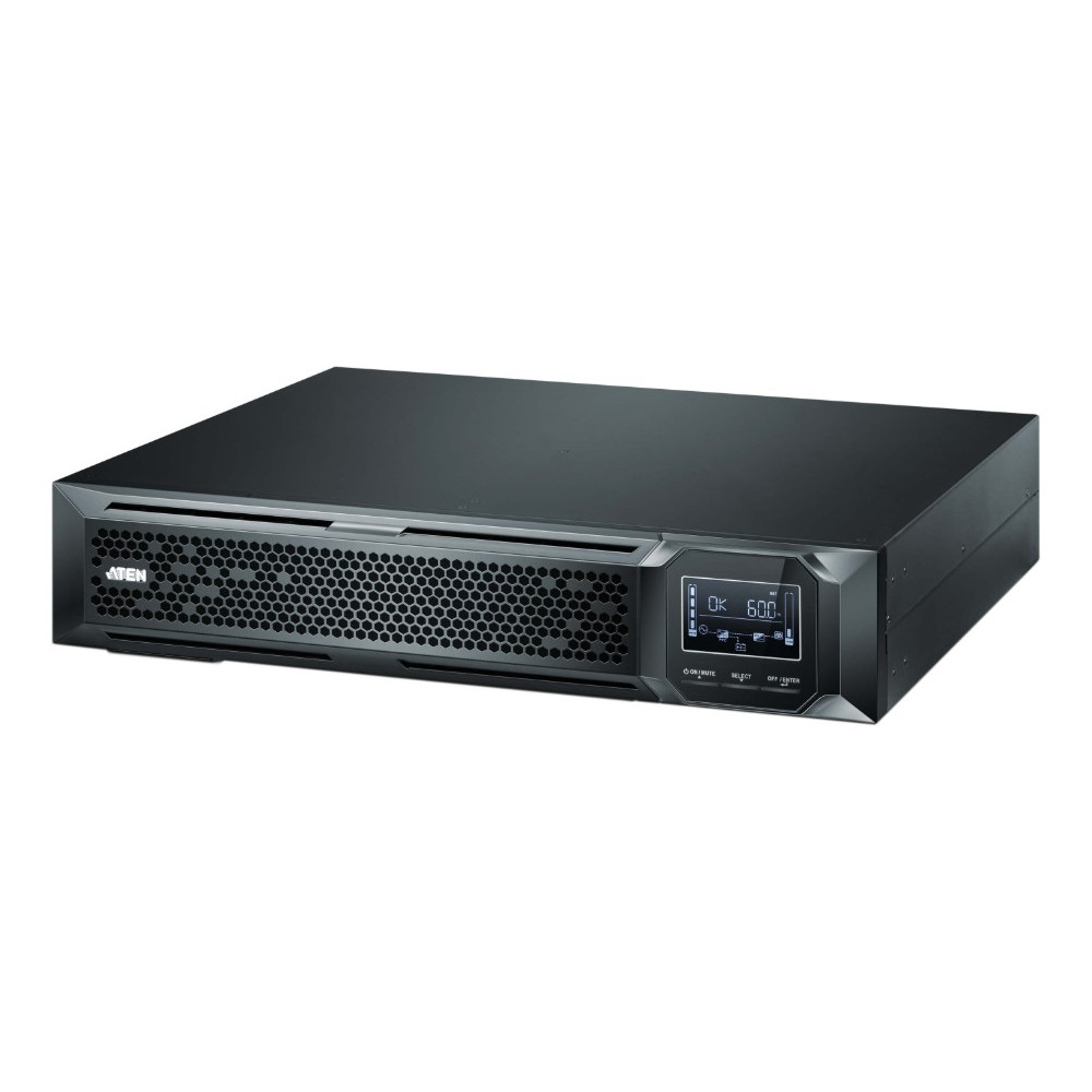 Aten OL2000HV-AT-G 2000VA/2000W Professional Online UPS with USB/DB9 connection, 8 IEC C13 outlets, optional SNMP support, EPO and RJ port surge protection - Image 1