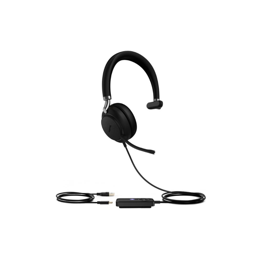 Yealink TEAMS-UH38-M UH38 Mono Mode USB and Bluetooth Headset, USB-A,Teams Call Controller with Built-In Battery Dual Noise-Canceling Mics, Busy Light, Teams EOL - Image 1