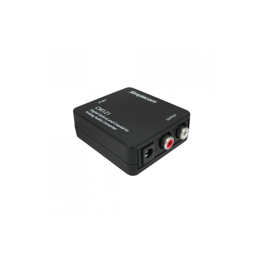 Simplecom CM121 Digital Optical Toslink and Coaxial to Analog RCA Audio Converter - Image 1