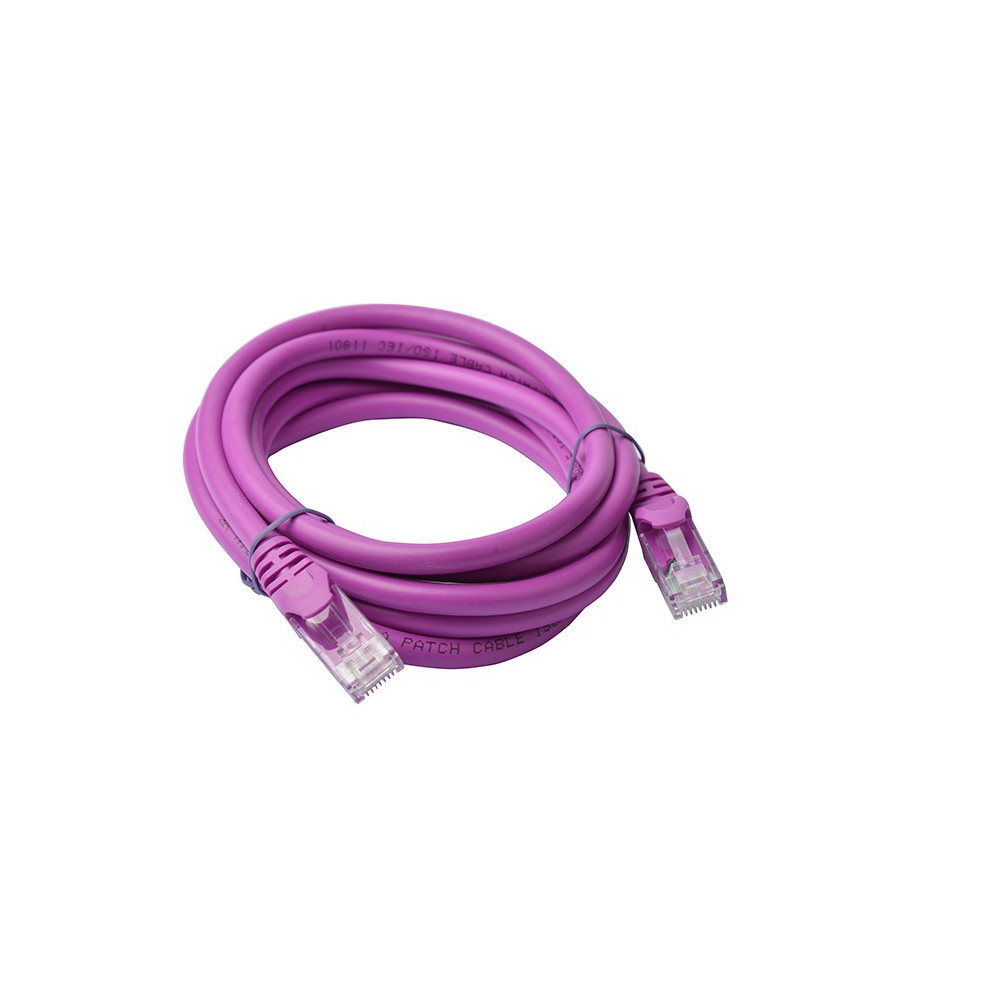 8ware PL6A-2PUR CAT6A Cable 2m - Purple Color RJ45 Ethernet Network LAN UTP Patch Cord Snagless - Image 1