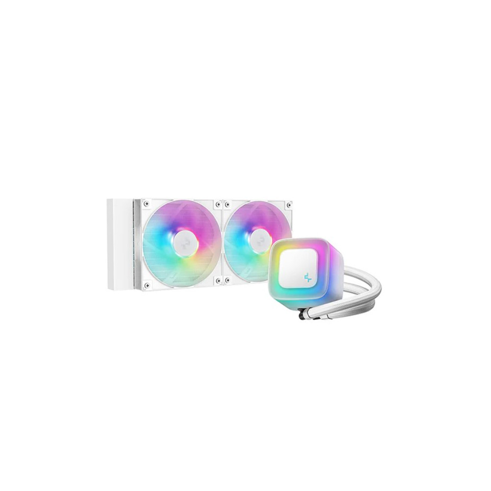 DEEPCOOL R-LE240-WHAMMN-G-2 LE240 V2 Liquid Cooler 240mm 6th Gen Pump up to 3400 PWM, Hydro Bearing, IntelLGA1851/1700/1200/1151/1150/1155, AMDAM5/AM4 - Image 1
