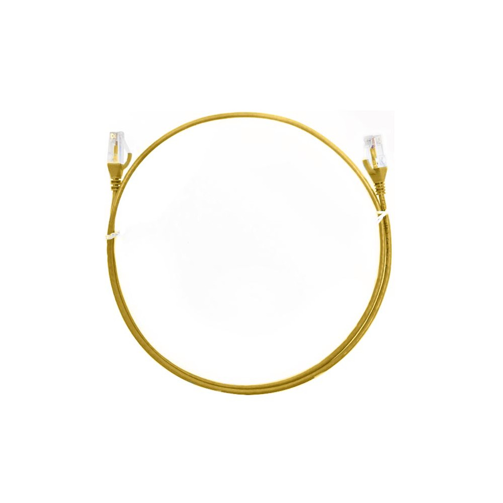 8ware CAT6THINYE-5M CAT6 Ultra Thin Slim Cable 5m / 500cm - Yellow Color Premium RJ45 Ethernet Network LAN UTP Patch Cord 26AWG for Data - Image 1