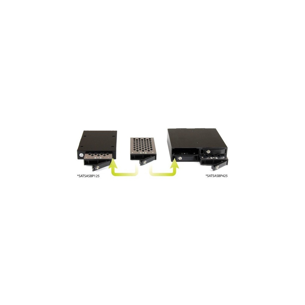 StarTech SATSASBP425 Drive Enclosure for 5.25" SATA/600, Serial Attached SCSI (SAS) - Serial ATA/600 Host Interface Internal - Black - 4 x HDD Supported - 4 x SSD Supported - 4 x Total Bay - 4 x 2.5" Bay - Aluminium - Image 11