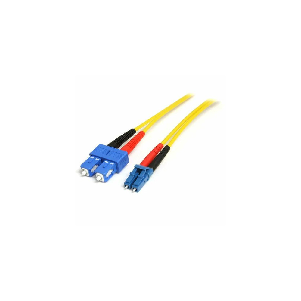 StarTech SMFIBLCSC7 7m Fiber Optic Cable - Single-Mode Duplex 9/125 LSZH Fiber Jumper Cord - LC/SC - Connect fiber network devices for high-speed transfers with LSZH rated cable - 7m LC/SC Fiber Optic Cable - 7 m LC to SC Fiber Patch Cable - 7 m - Image 2